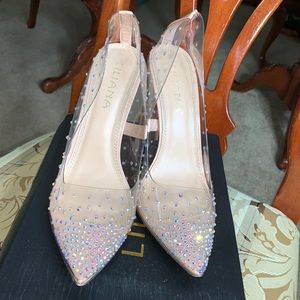 Clear & Rhinestone Pump